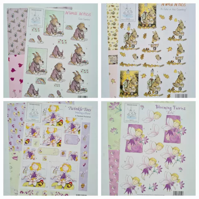 A4 Decoupage Sheet Kit & Backing Paper Bundle Craft Card Making Scrapbook 2