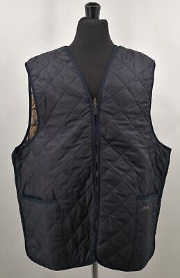 Nuovo Interno Barbour Quilted Waistcoat ZIP Liner Vest Gilet New Size 50 Blue