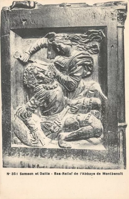 Bas Relief de l'Abbaye de MONTBENOIT  - Samson et Dalila