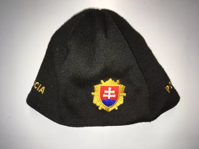 Strickmütze Wintermütze Knit Cap Polizei Official Police Issued SLOWAKEI Selten