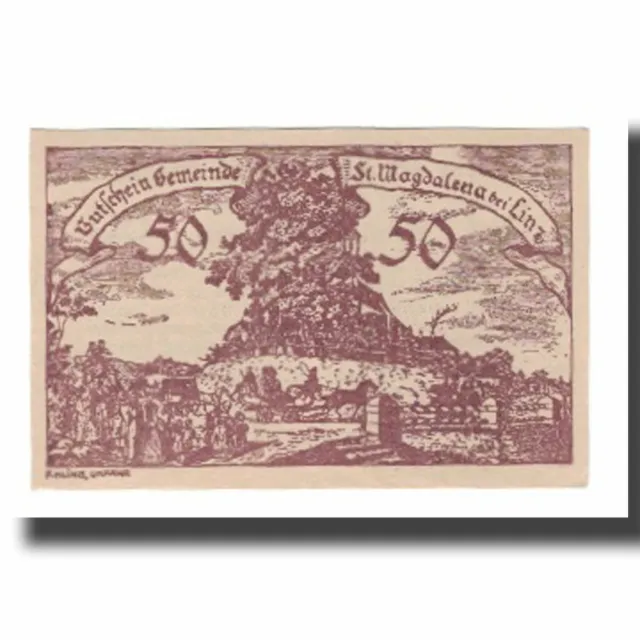 [#666034] Banknote, Austria, St. Magdalena Bei Linz, O.Ö., Gemeinde, 50 Heller,