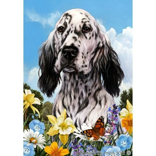 Summer Garden Flag - Blue Belton English Setter 184691