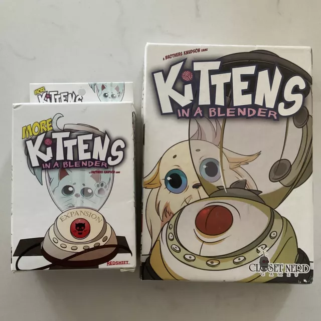 KITTENS IN A BLENDER + MORE KITTENS Expansion Lot Two - Awesome Fun Card Games