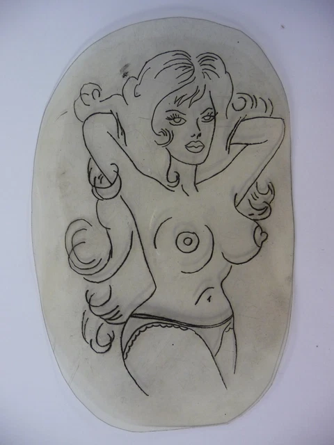 Plantilla de tatuaje de acetato antigua vintage