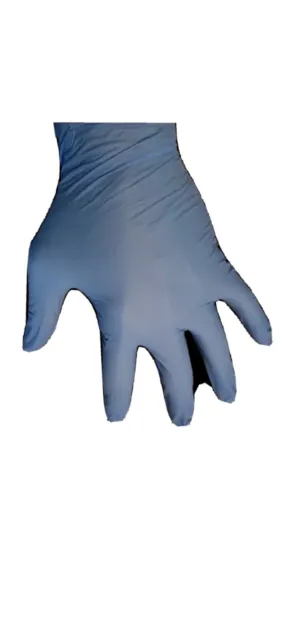 Blue Nitrile Exam Gloves, Large, 4 mil thick, 100 per sealed box