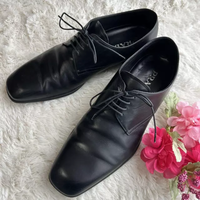 MEN 8.0US PRADA Leather Shoes Dress Business Black $278.65 - PicClick