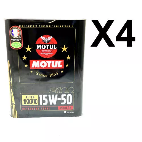 8 Litres Huile MOTUL 2100 15W50 Semi Synthétique Voiture Historic D'Époque Nach