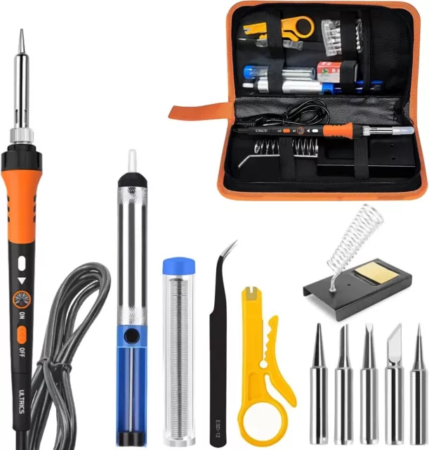 60W Soldering Iron Kit Adjustable Temperature Soldering Kits De-soldering Cutter