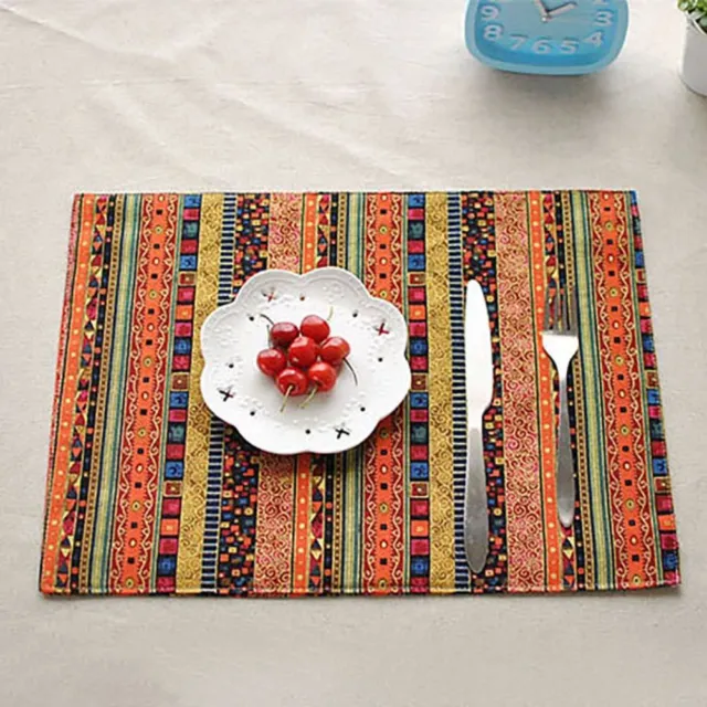 Heat Insulation Cotton Linen Soft Fabric Napkin Placemats Table Decor Table Mat