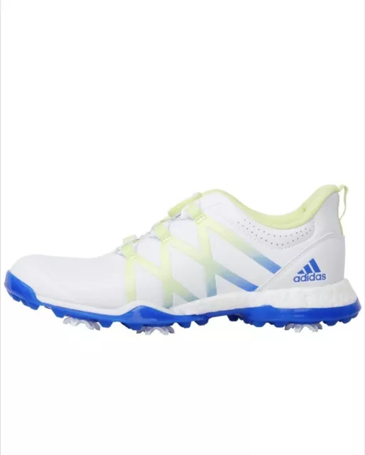 Zapatos de golf para mujer UK4.5 Adidas Adipower Boost Boa blancos azules F33650 2