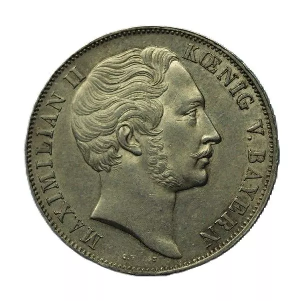 Bayern 1855 Doppelgulden Mariensäule König Maximilian II. (Kof21/3