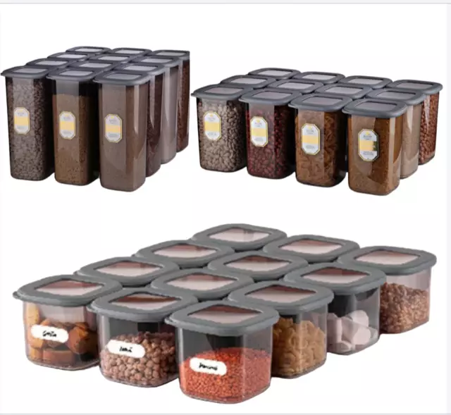 Cereal/Spice Containers Airtight Food Storage Container-Stackable-BPA FREE+Lids