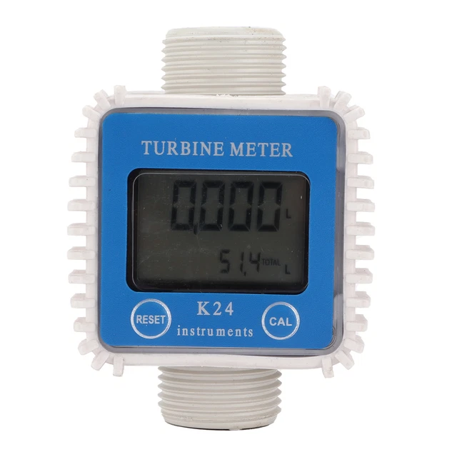 FLOW METER ACCURATE Digital Turbine Flow Meter Professional LCD Display ...