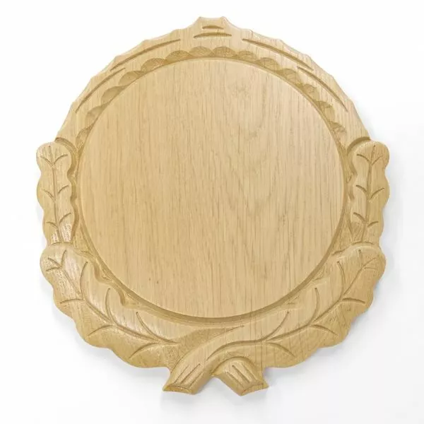 Placa de Jabalí Tallado Roble Claro AF16cm Tablero Keiler Gewaffbrett