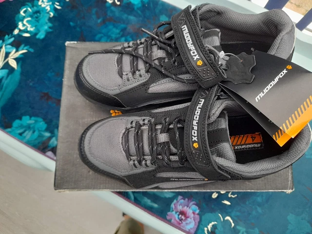 BNIB Muddyfox TOUR 100 Low Mens MTB/RB Touring Cycling Shoes Charcoal/Black 4 37 2