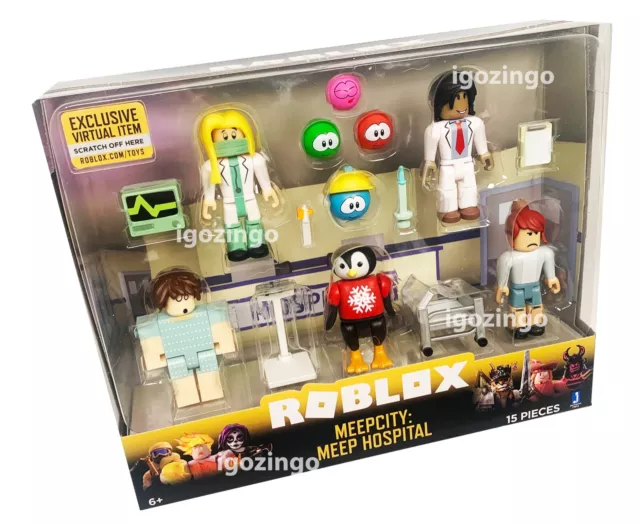 ROBLOX MeepCity: MEEP HOSPITAL 15 Piece Playset w/Exclusive Virtual Item