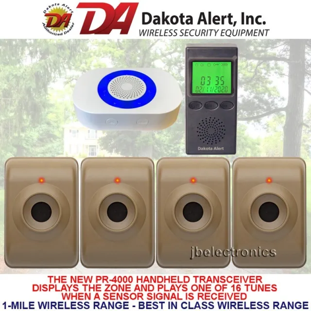 Dakota Alert Dcma-4K Plus+Mtpr-4000 Wireless Alarm System - 4 Sensors