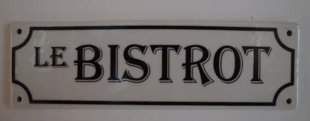 French Style Door Plate Bistro Porcelain