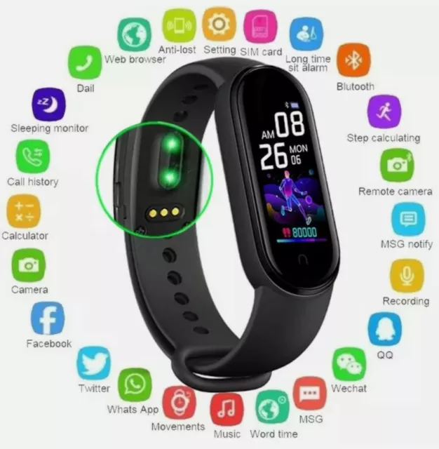 Smart fitness watch HR Wristband Activity Tracker - Bluetooth. RRP £49.99