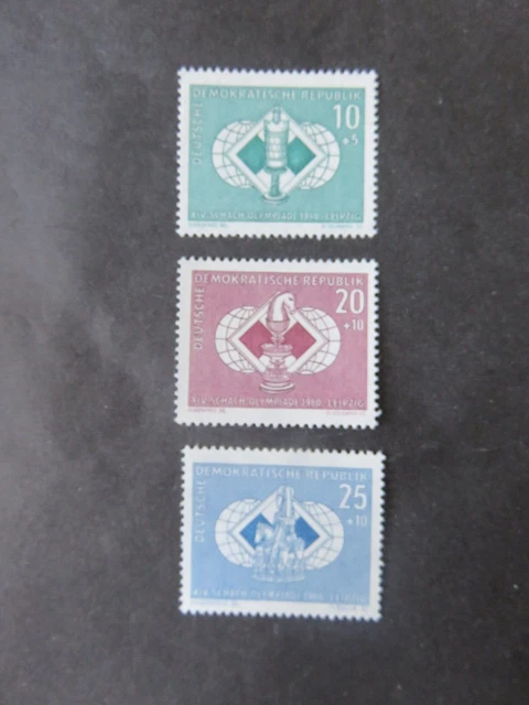 1960 DDR Mi-Nr. DD 786 - 788 Schach Olympiade Leipzig postfrisch kpl.