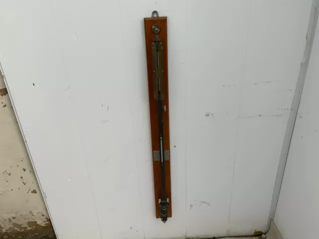 Stick Barometer on mahogany backboard