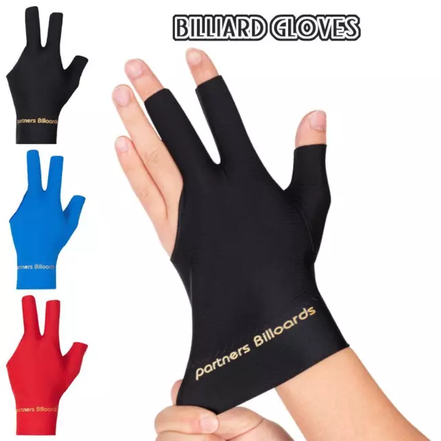 Snooker Billiard Gloves 3 Fingers Left and Right Hand Glove Cue Snooker L5M8