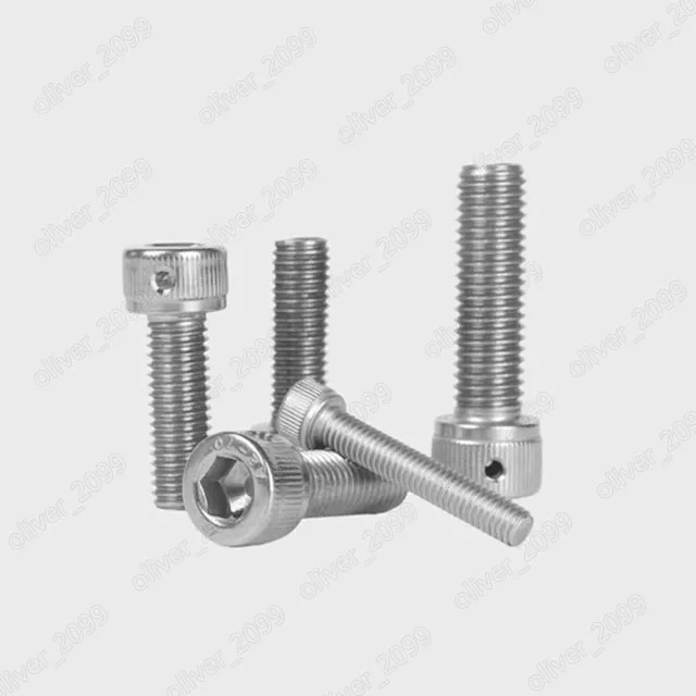 304 Stainless Steel Hex Socket Cap Head Screws With Hole On Head M2 M3 M4 M5-M10 3