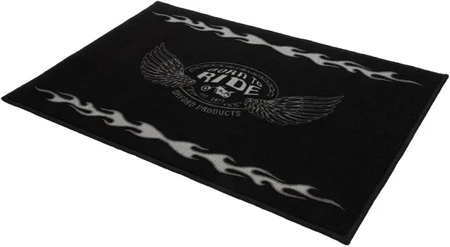 Oxford Flames Motorrad Garage/Türmatte rutschfest Inneneingang 90X60cm