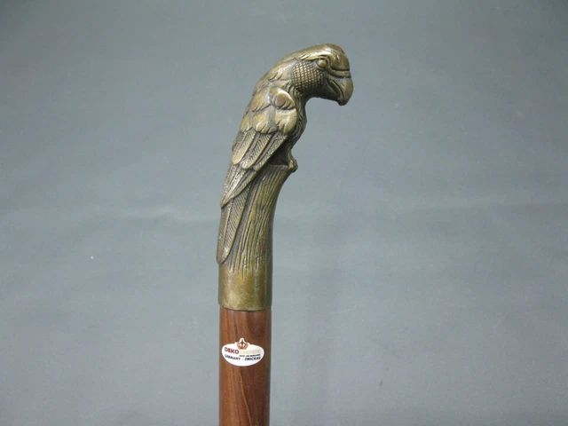 Précieux Cuivre Bronze Canne à Marche de 96 CM Oiseau Walking Bâton Bird