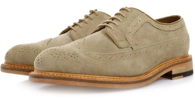 CLARKS MENS * Edward Style * Brogue Taupe Suede Smart & Trendy UK 10.5 ...