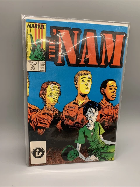 The 'Nam #9 (1987) Marvel Comics Michael Golden Art! Htf Newsstand Variant Ed Nm