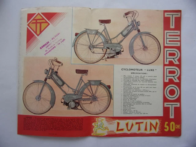 Catalogue / Brochure Peugeot Vélomoteurs Et Motos 1957 - 6 Feuilles Dépliant - Vieux Stock Occasion
