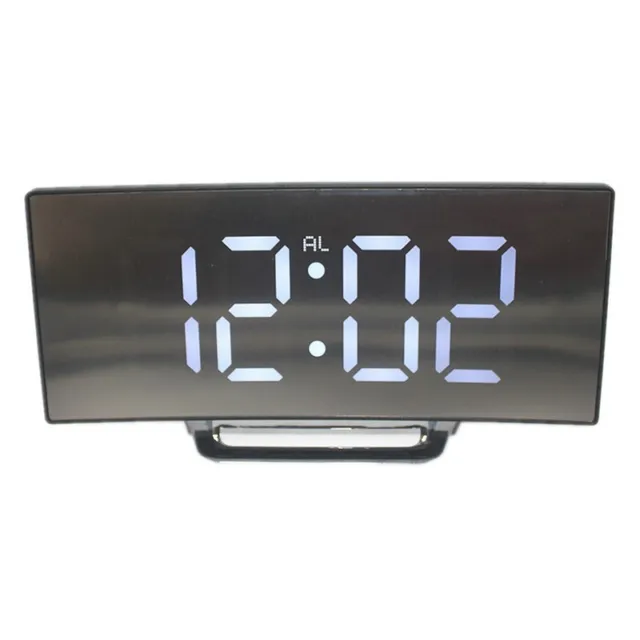 Display Alarm Clock Mirror Time Snooze Bedroom Desk Decoration Electronic 2