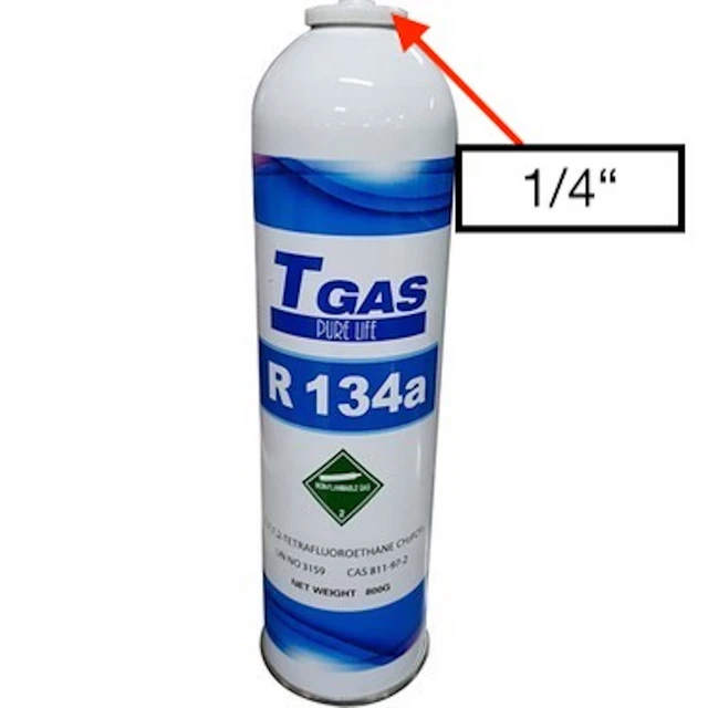 1/4"-800 size R134a/R12 refrigerant car air conditioners refill climate gas
