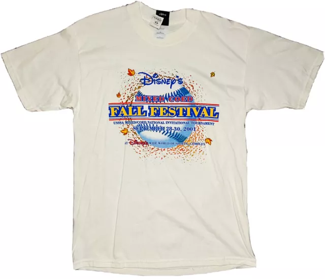 *VINTAGE W/ TAGS* Disney's WWOS 2001 Fall Festival Softball Tournament Shirt; L