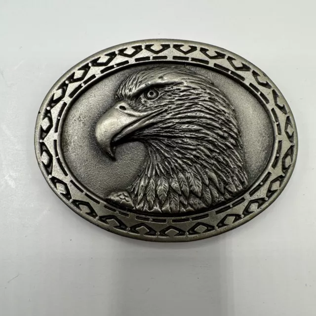 Bald Eagle Head Belt Buckle Colorado Silver Star Co. 1993 Broke Tip