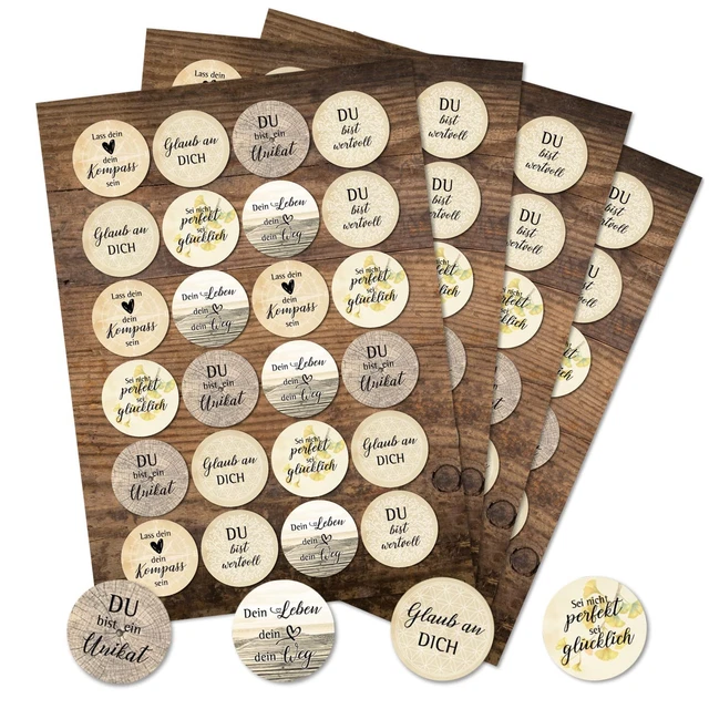 96 Pegatinas De Navidad Pastel - Diseño Natural Para Decorar Regalos, Diámetro 4 Cm