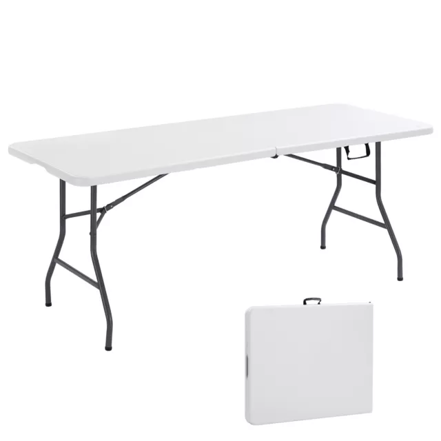 AREBOS Mesa Plegable Mesa de Buffet Mesa de Jardín Mesa de Comedor Mesa 182 cm