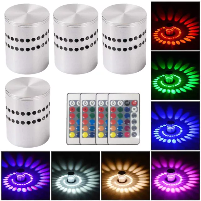 3W LED Wandlampe Effektlicht Dimmbar Innen RGB Deckenleuchte Spirale Effekt
