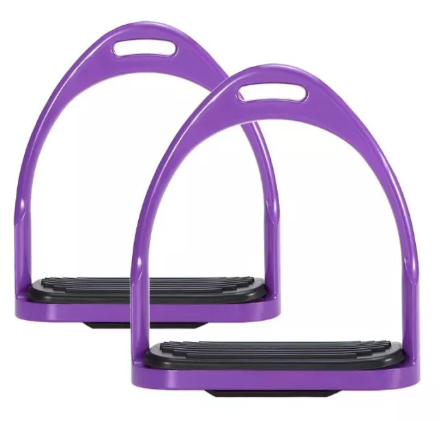 Purple Stainless Steel Stirrups Horse Riding Safety Stirrup  Irons