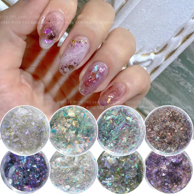 Scintillant Aurore Flocons Art Ongles Paillettes Holographique Powder Manucu ,