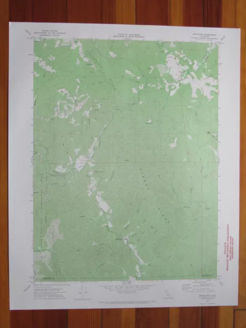 Briceland California 1974 Original Vintage USGS Topo Map