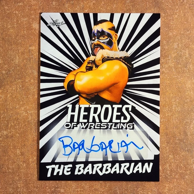 30529 . 2023 leaf heroes of wrestling autograph batb1 the barbarian