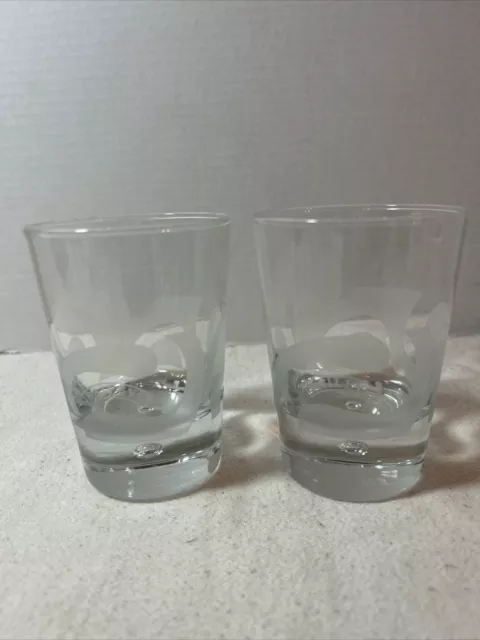 Set of 2 Baileys Irish Cream Frosted Rocks Glasses Cocktail Tumblers 4 ¼” T