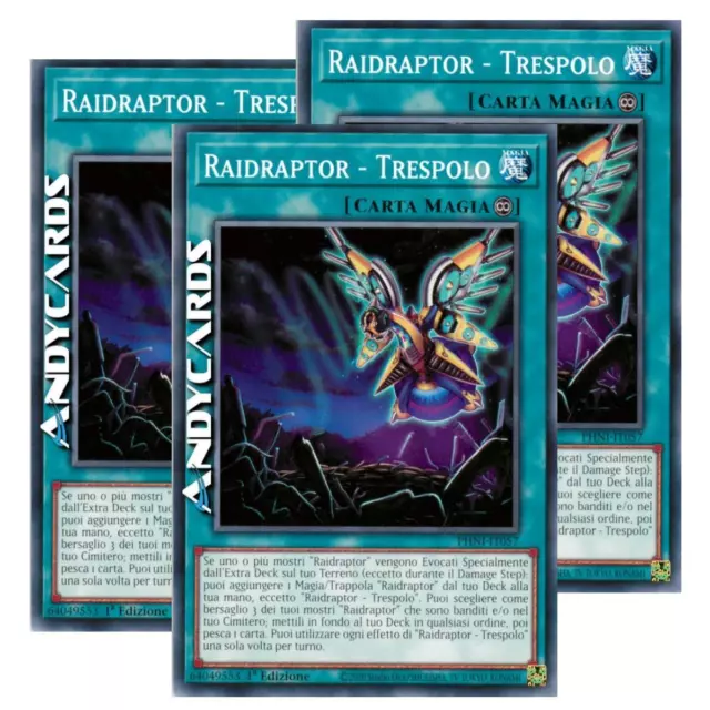 3x RAIDRAPTOR - TRESPOLO (Raidraptor - Roost) Comune • PHNI IT057 • 1Ed • Yugioh