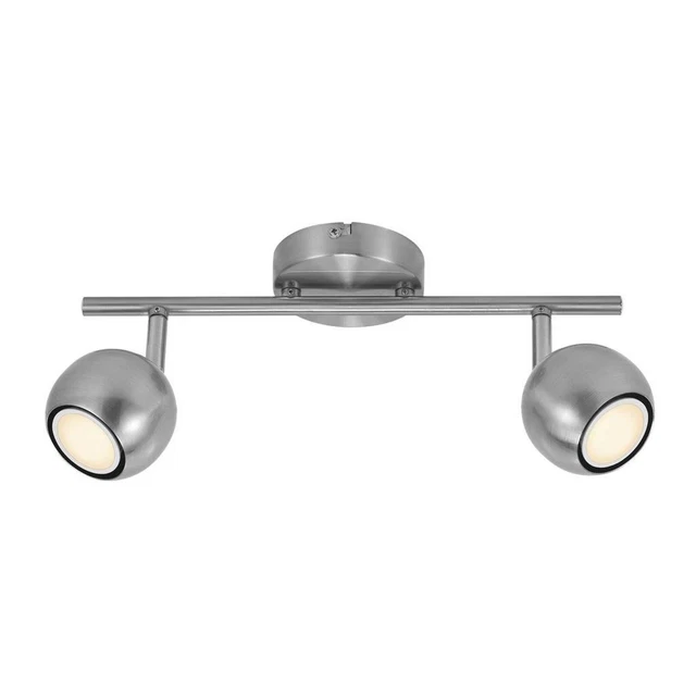 Projecteur de plafond DEL Nordlux Chicago 2 ampoules acier brossé neuf avec étiquettes