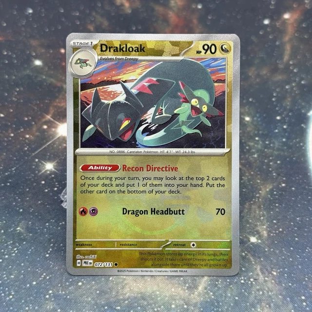 4x Drakloak 072/131 - Prismatic Evolutions - Pokemon TCG Uncommon Playset - English, NM