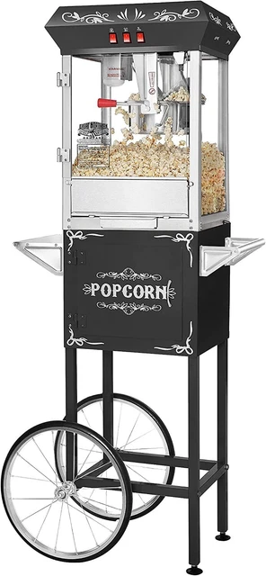 Great Northern Popcorn Black 8 oz. Foundation Vintage Style Popcorn Machine