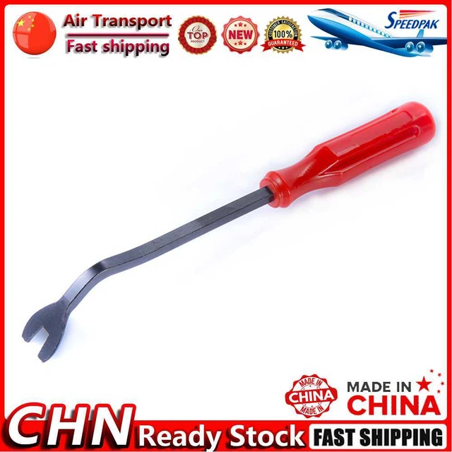 Car Door Panel Trim Clip Remover Plastic Fastener Upholstery Pry Tool Red 6 inch