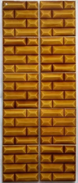 10 Honeycomb Reclaimed Antique Victorian Fireplace Tile Set Pilkington 1900